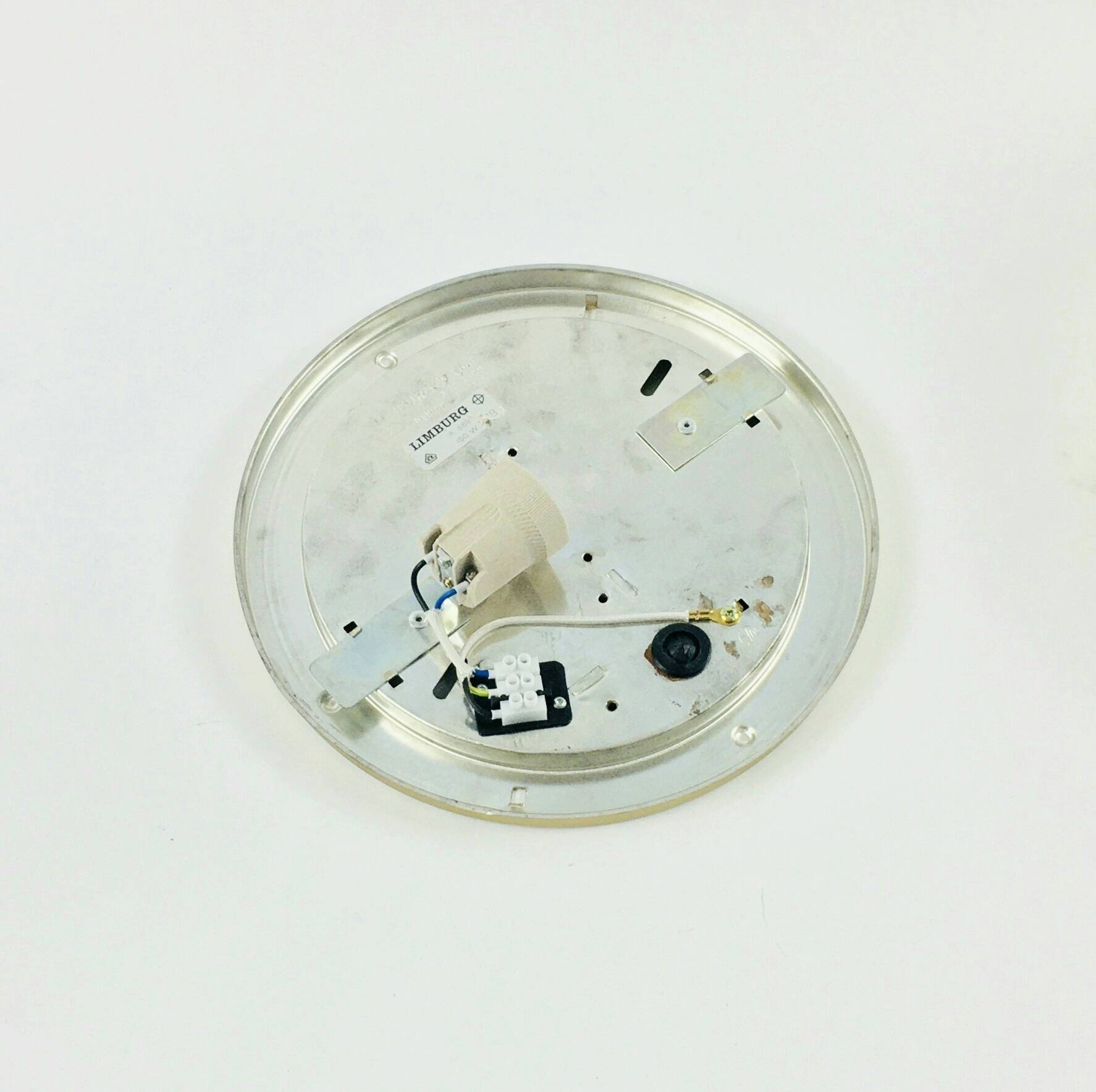 Large Amber Bubble Glass Ceiling Ceiling Light - H.Tynell, Limburg, 1960s