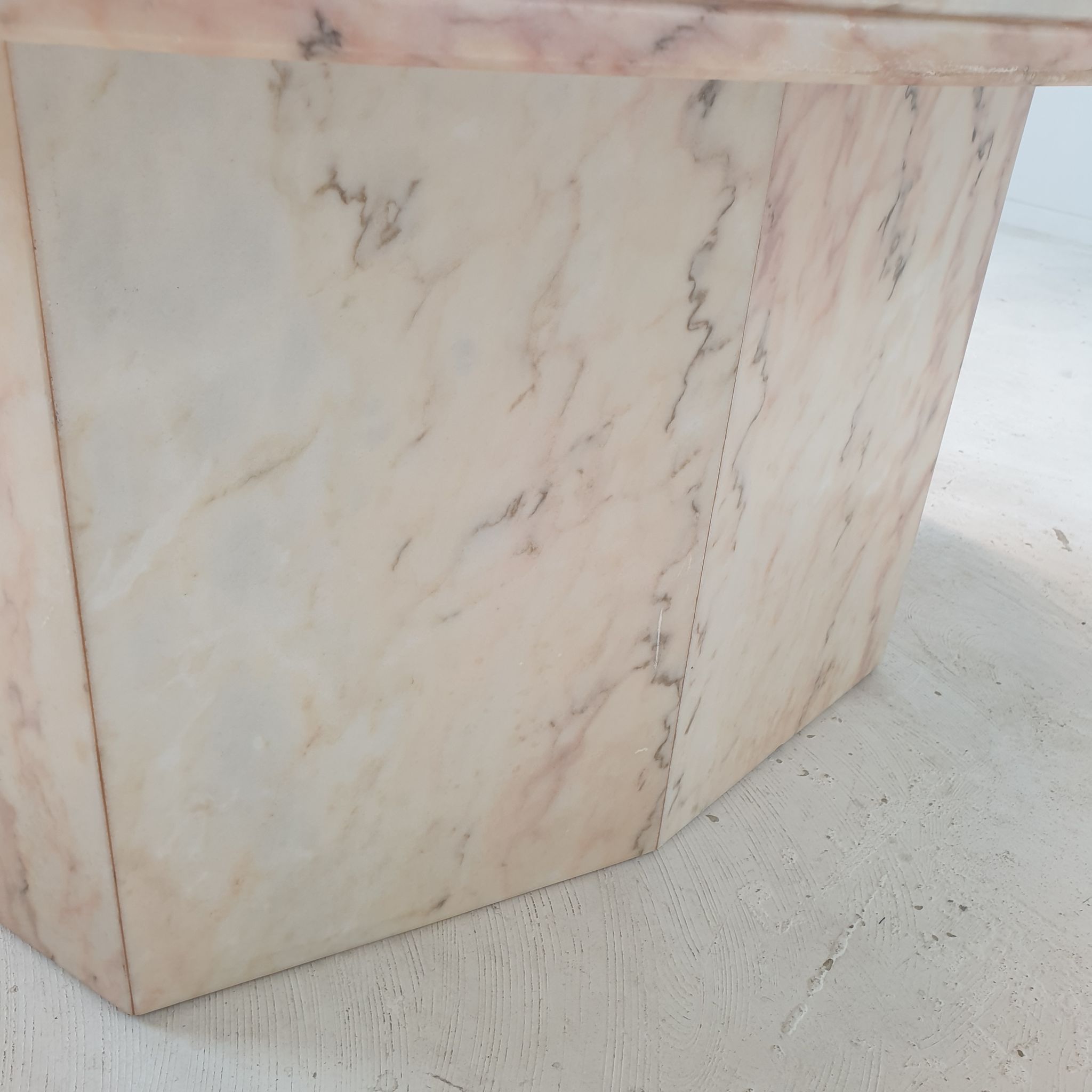 Italian marble oval coffee table, 1970's