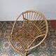 Trio de fauteuils rotin vintage
