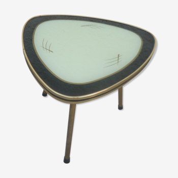 Table basse tripode verre 1960