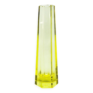 Art Deco vase, crystal, Moser, Czechoslovakia, 1930s