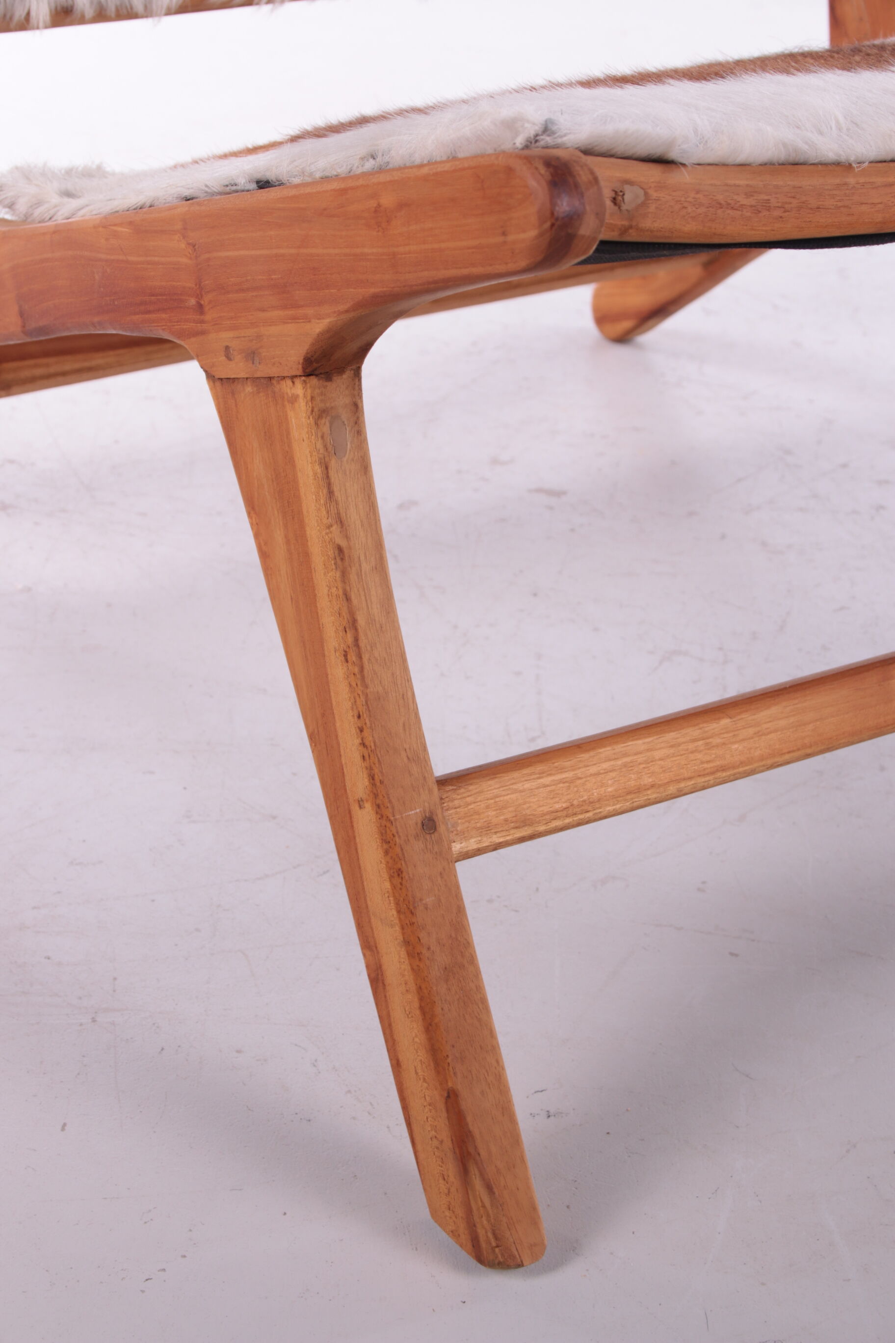 Vintage Relax chair upholstered with cowhide, 1970