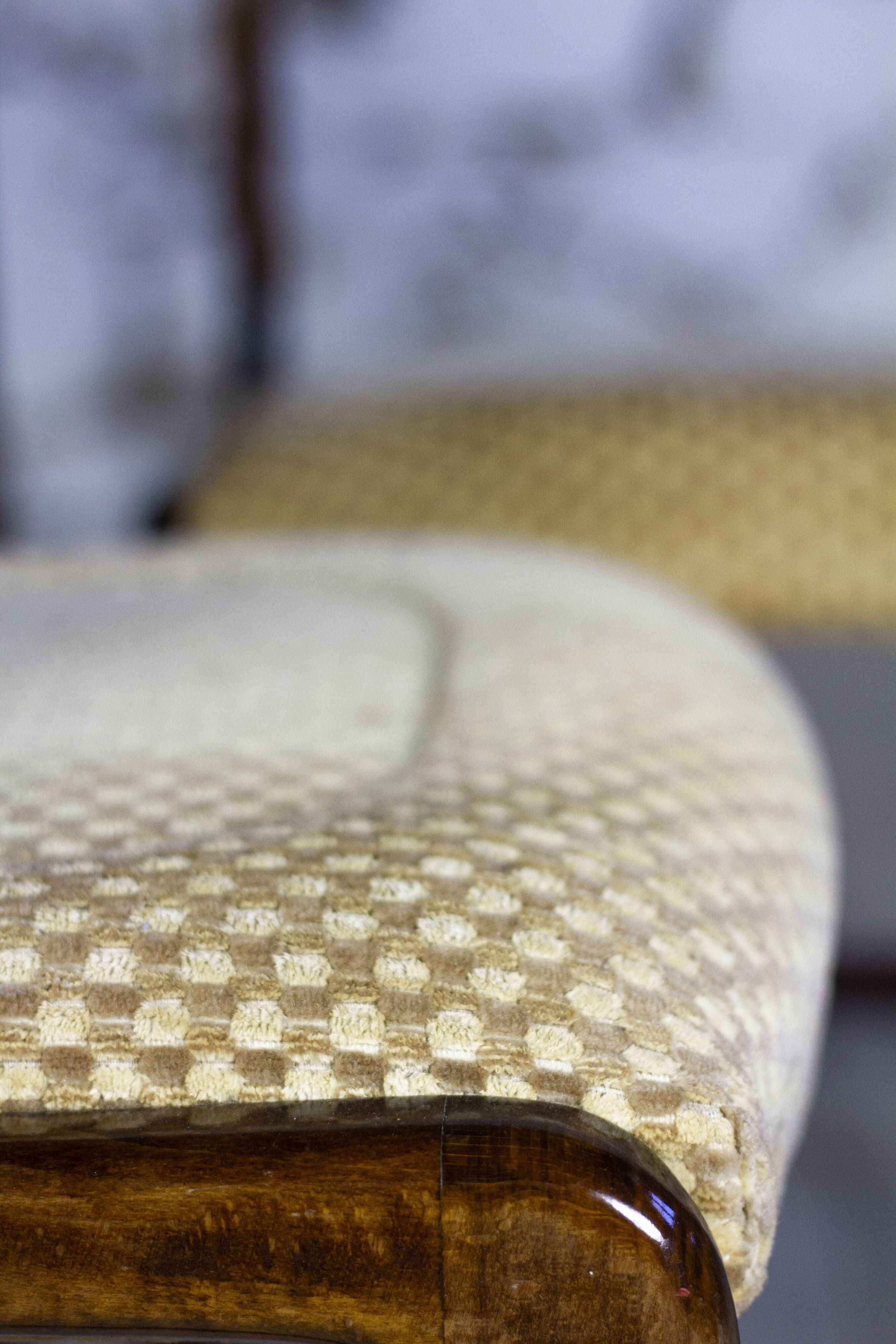 Set of 3 sleigh chairs by Baumann, 1960