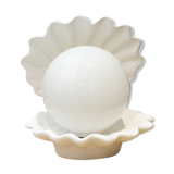 Old shell lamp in ceramic and opaline
