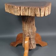 Tabouret ou bout de canapé brutaliste en teck 13 kg, 2 disponibles D344 /1/