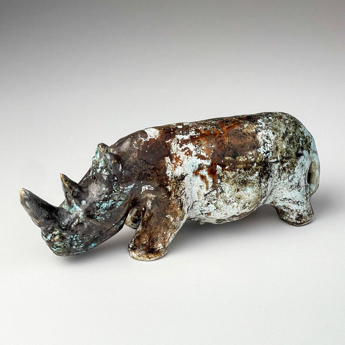 Ceramic rhino, Italy, 1970s