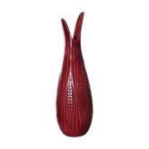 Vase céramique rouge scandinave de gunnar nylund pour rorstrand - 1960