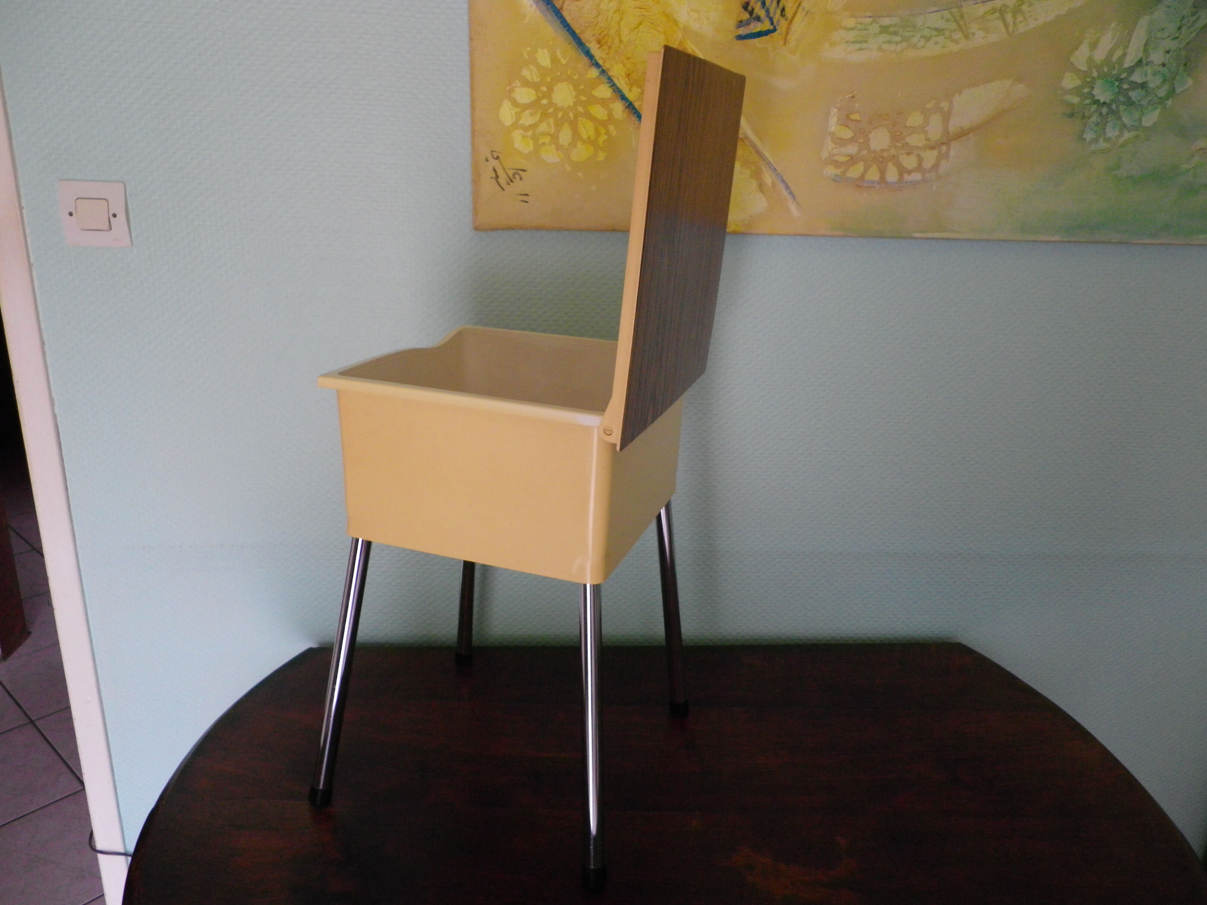 Vintage stool with storage box -1960s