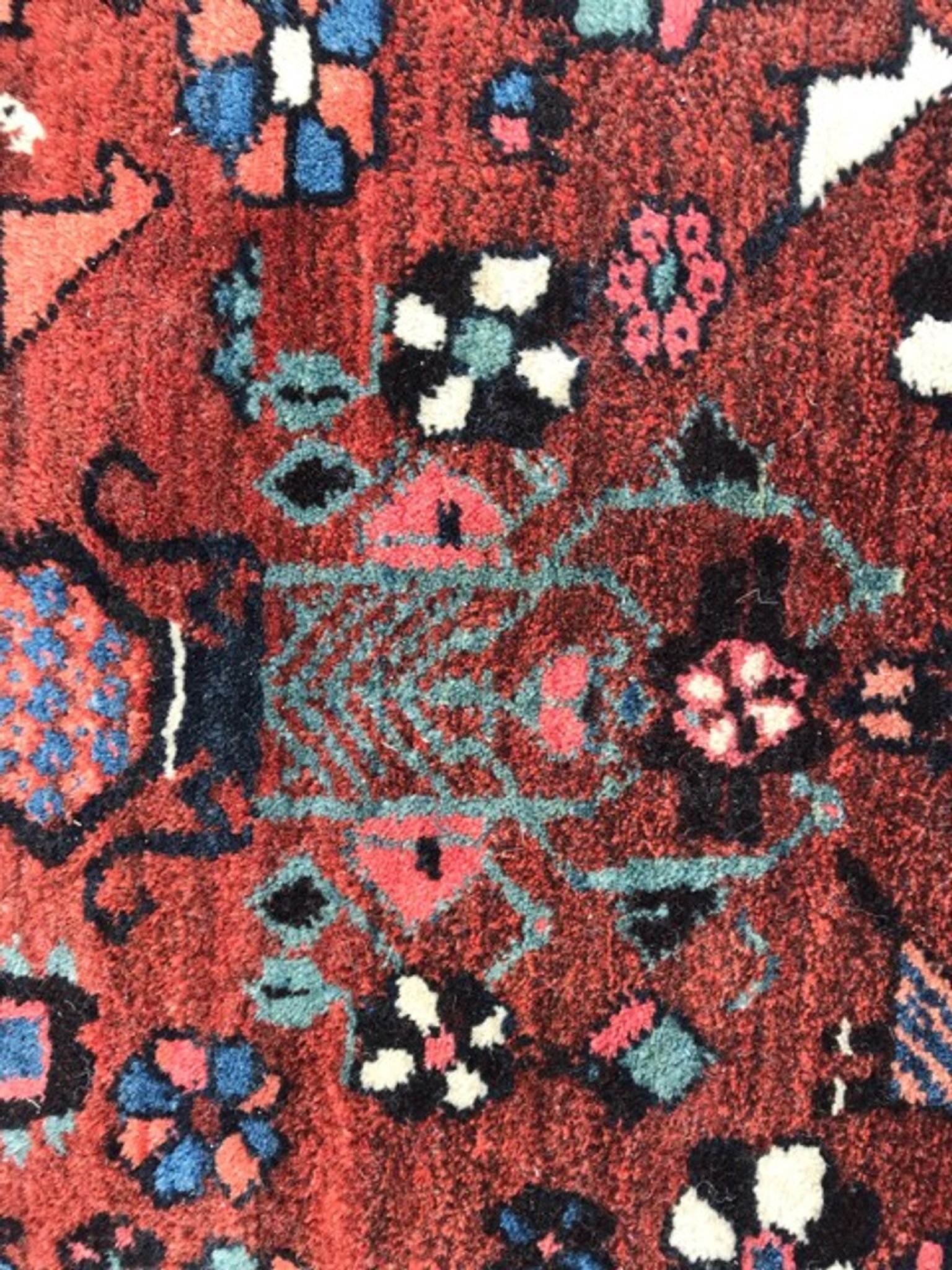 Very beautiful antique Persian carpet Malayer handmade 180x322 cm