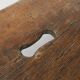 Rustic French wooden stool with beautiful patina, ca. 1900