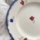 Round earthenware dish Mary Lou, Digoin Sarreguemines vintage