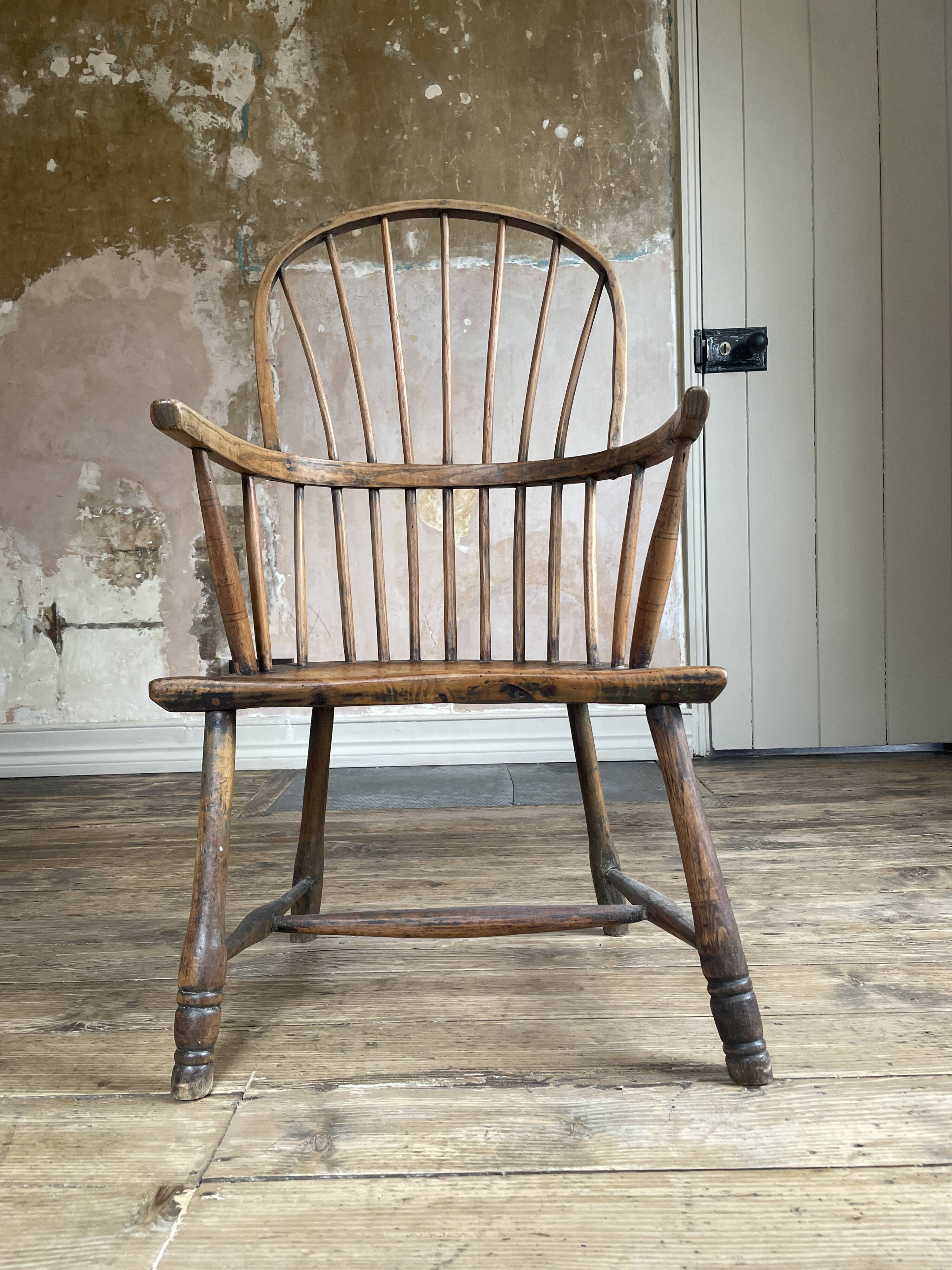 18th / Early 19th Century English Vernacular Windsor Armchair | Primitive E