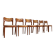 Set of 6 vintage Danish dining chairs by Niels Koefoed, 1960s, teak