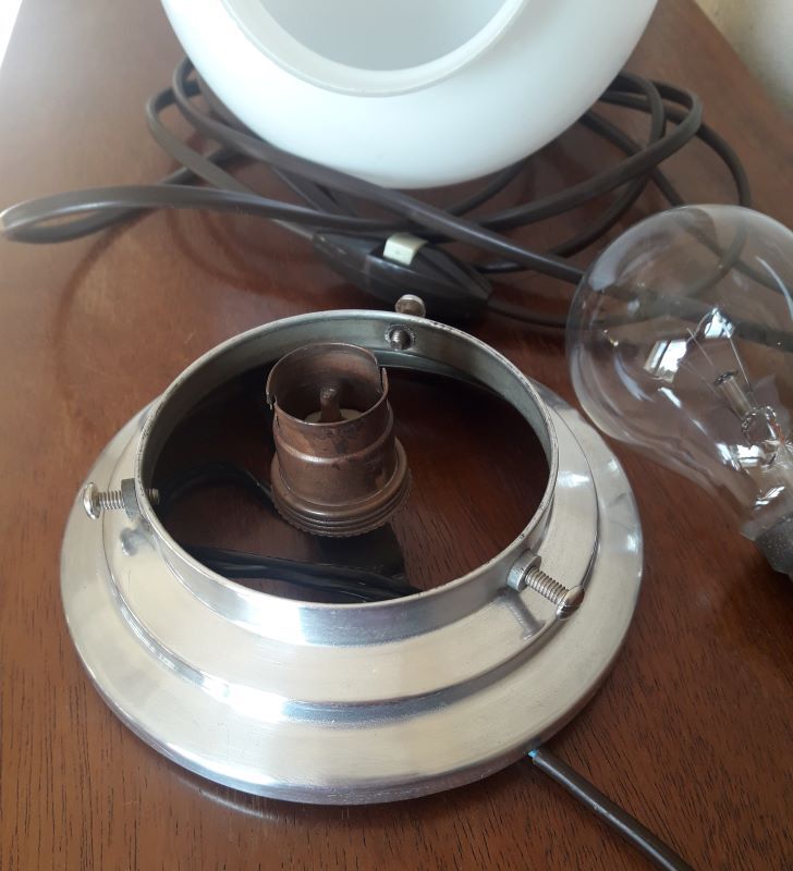 Lamp, Art Deco globe ceiling light