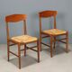 Vintage beech chairs, bent plywood, design, Italy, 1950s