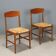 Vintage beech chairs, bent plywood, design, Italy, 1950s