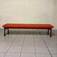 Colourful wooden bench with fabric, 1960s