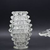 Set of 2 Ercole Barovier Rostrato Murano Italian Glass Vase for Barovier & Toso