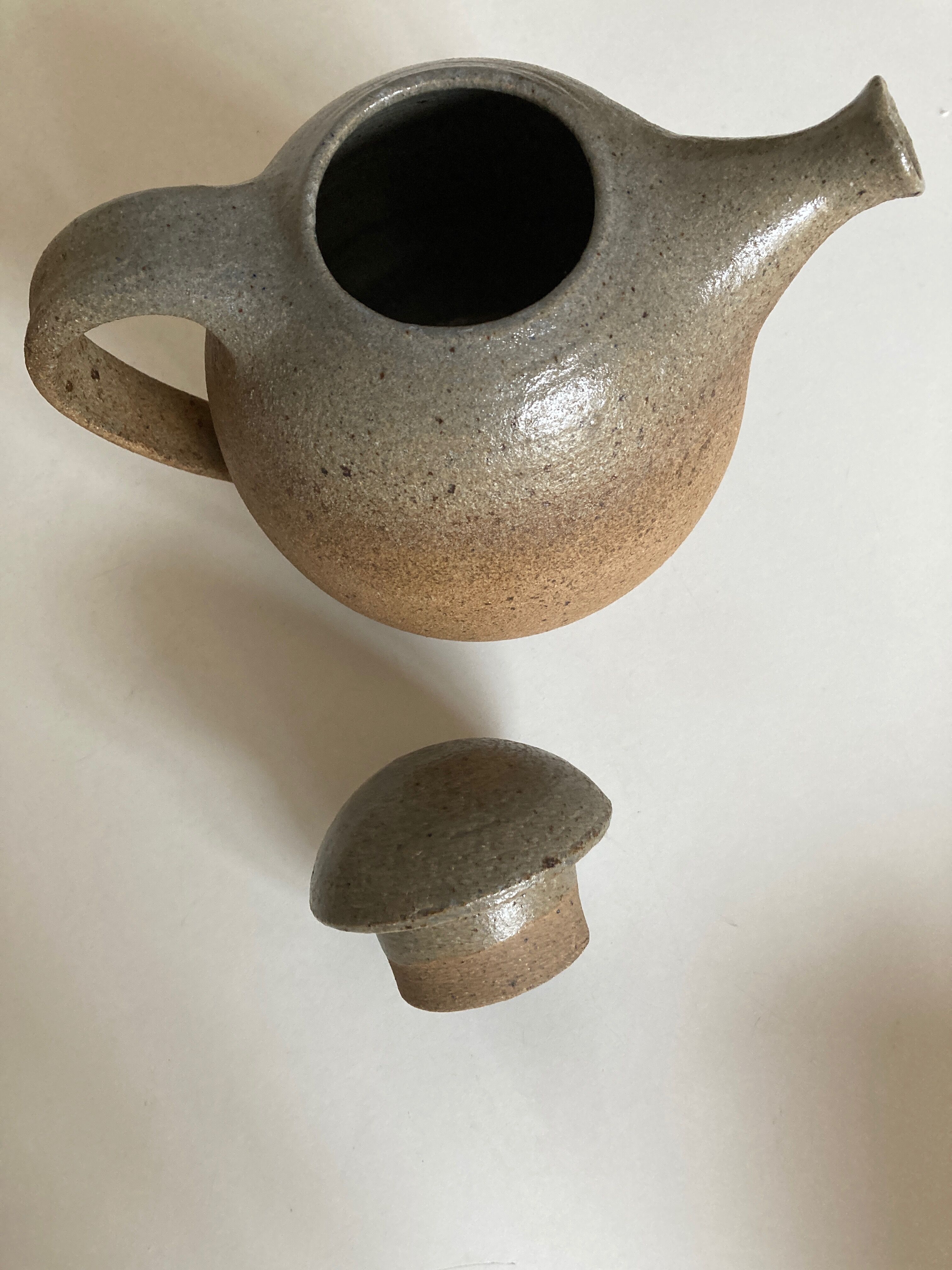 Modernist potter's sandstone teapot 1960