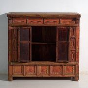 Shanxi buffet in original red paint with four drawers – China, circa 1930