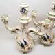 Pair of 2 candlesticks Capodimonte Italy style moustier