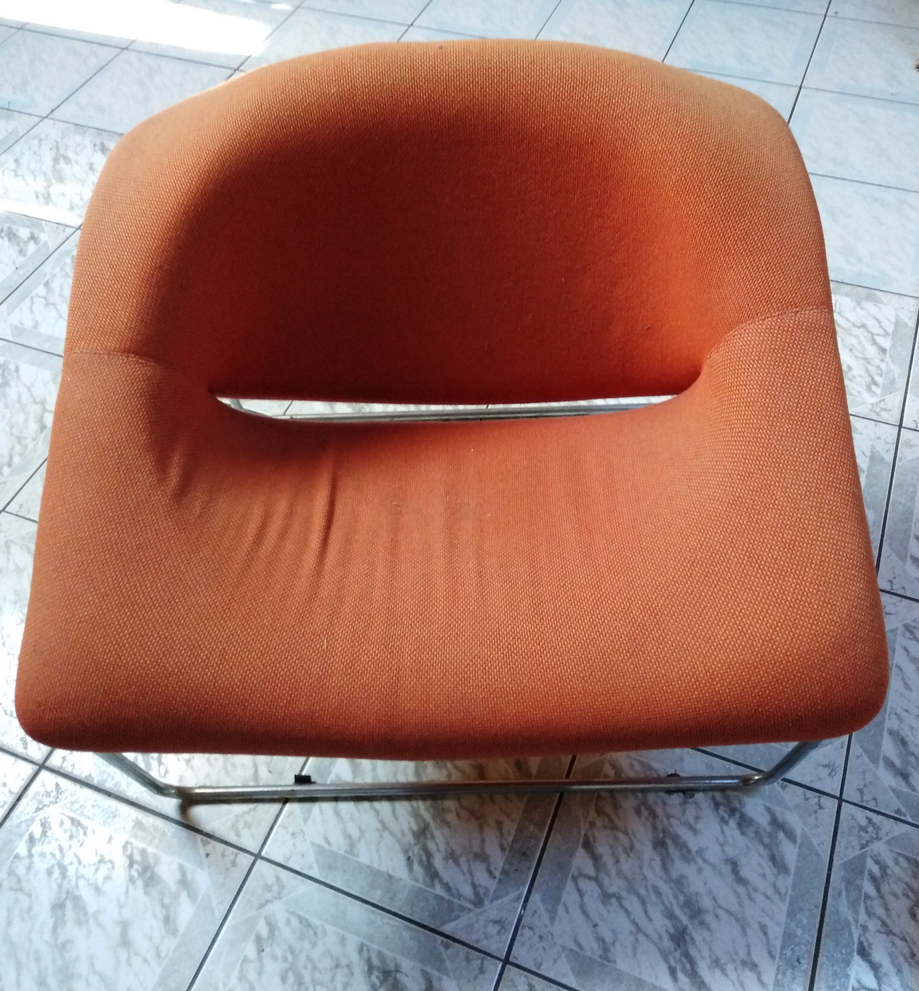 Armchair model cubik by Olivier Mourgue for Airborne 1968 A beautiful set of two "bauhaus" side tables based on a model by Marcel Breuer, made by Tecta in Germany.