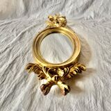 Vintage Empire style wall mirror in gold resin