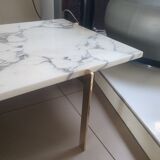 Marble coffee table with gold base