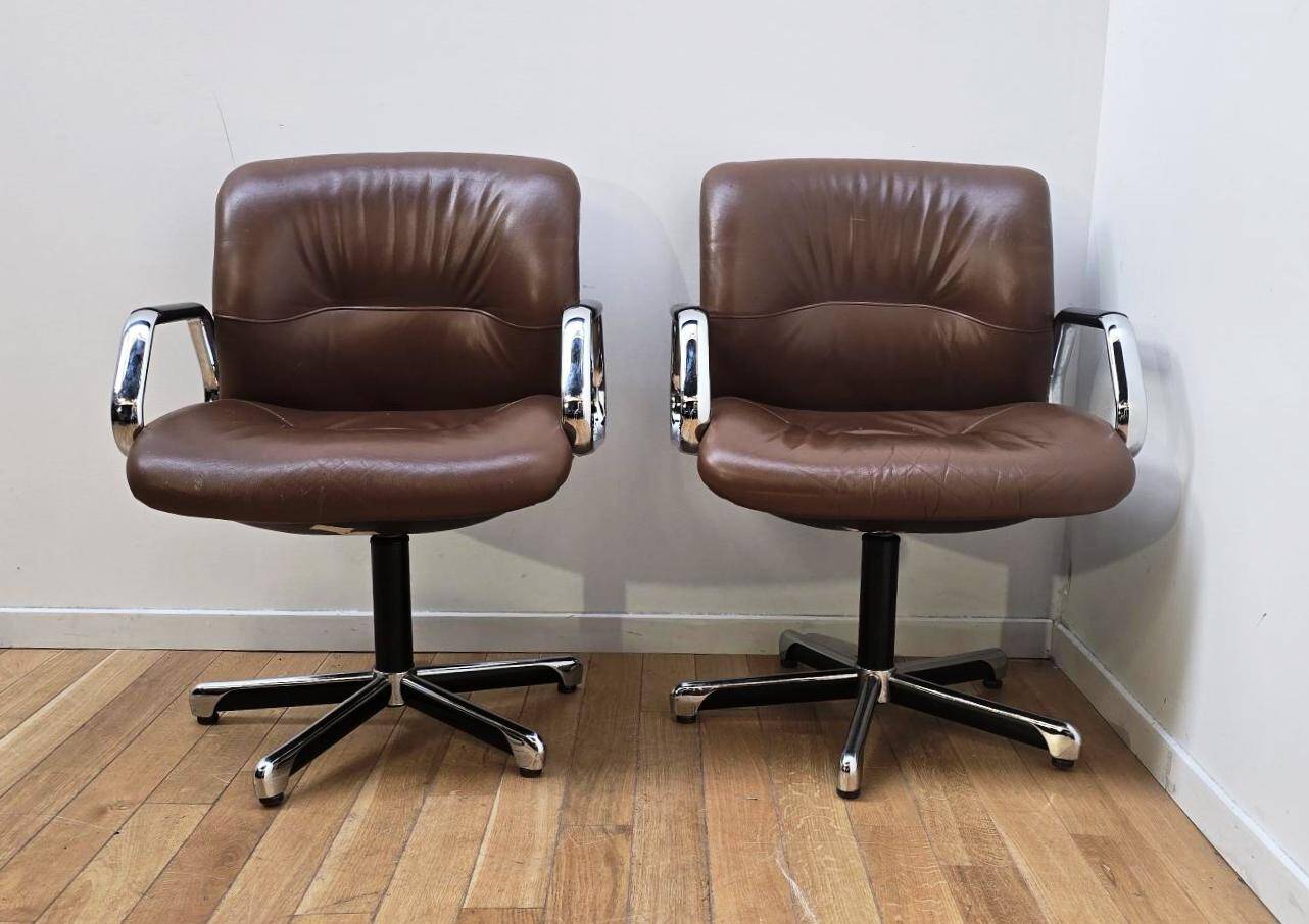 Paire de fauteuils 454 Conférence, Steelcase Strafor