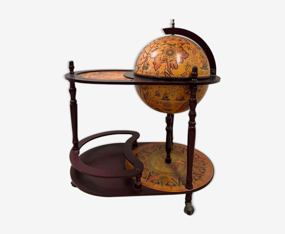 Globe bar vintage, chariot de bar