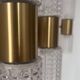 Pair of vintage wall lights, brass and molded glass, Sweden 1960s