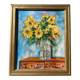 Painting bouquet of sunflowers oil on canvas