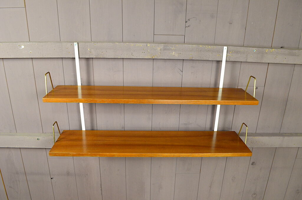 Vintage brass mural shelf  1960