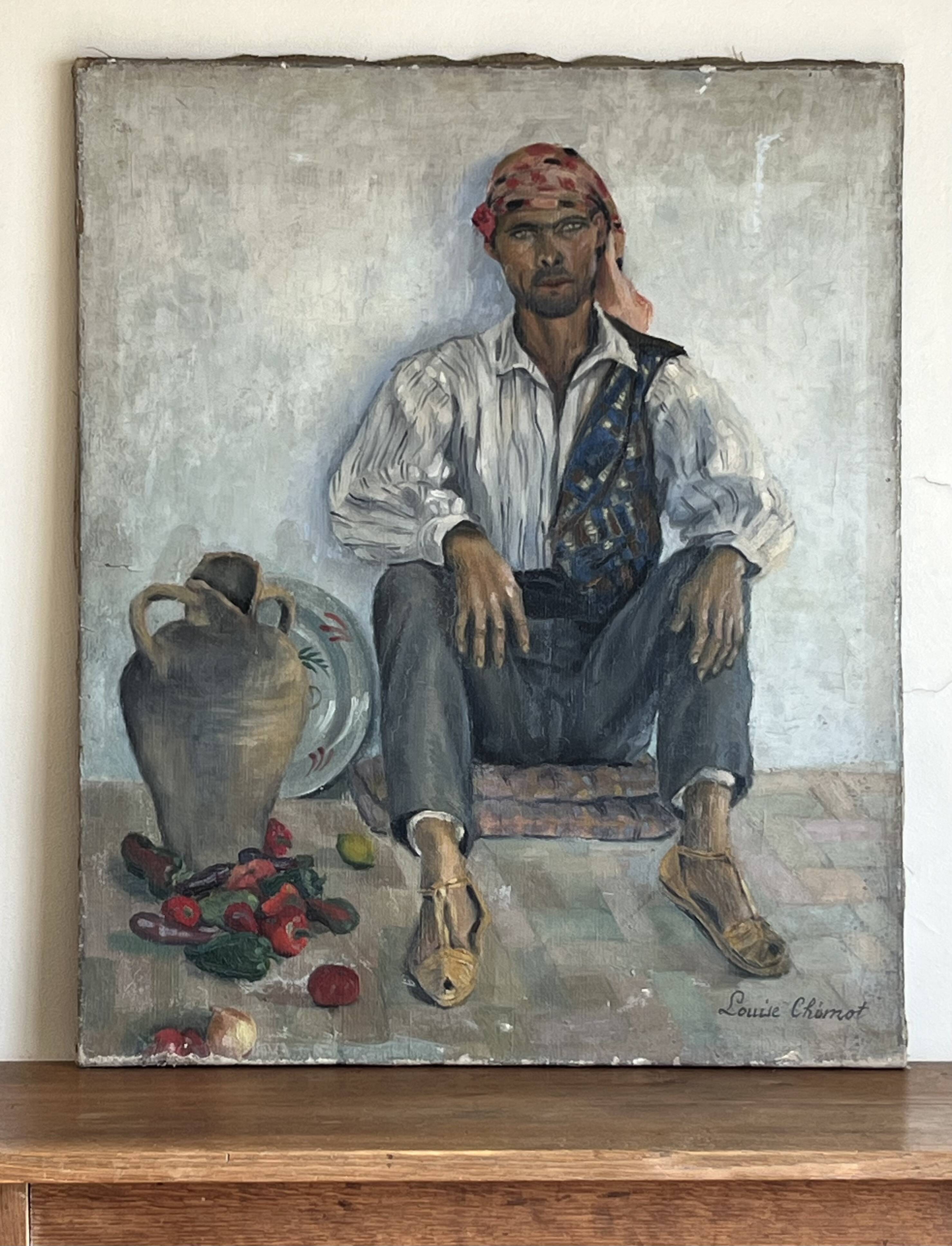 Portrait of the Street Vendor, Ibiza 1932 by Louise Chémot
