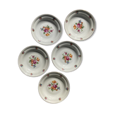 Lot d’assiettes anciennes motif fleurs