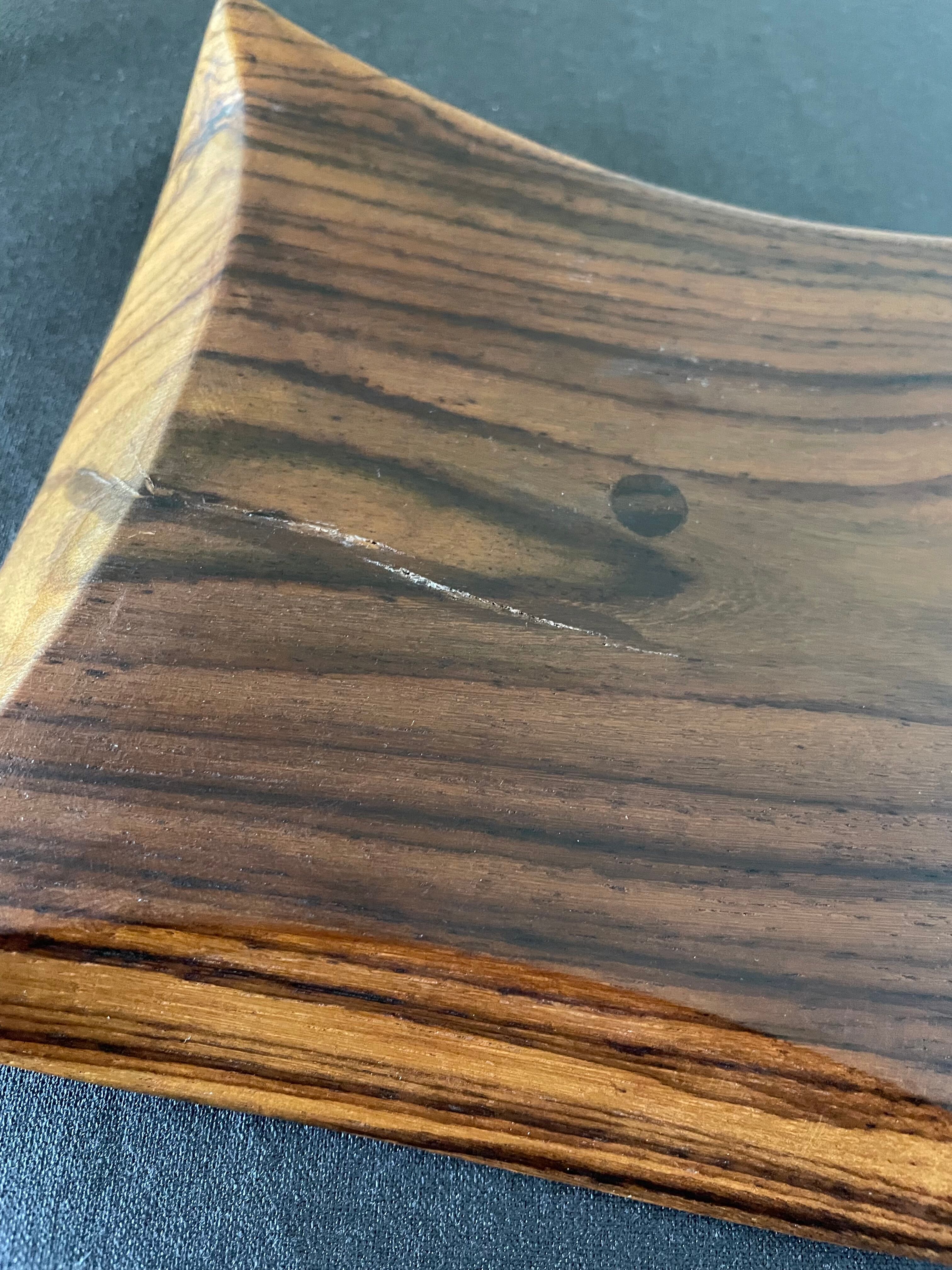 Turned wooden pocket tray