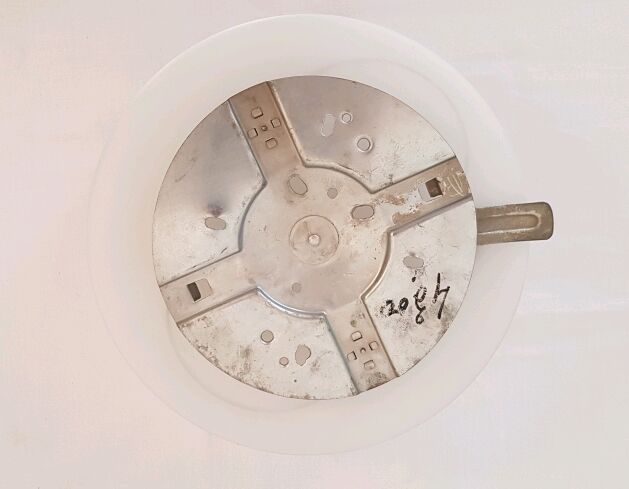 Ceiling light in opaline and granita setting 60s