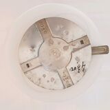 Ceiling light in opaline and granita setting 60s