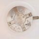 Ceiling light in opaline and granita setting 60s