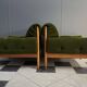 Set of 2 green relax chairs 1960s