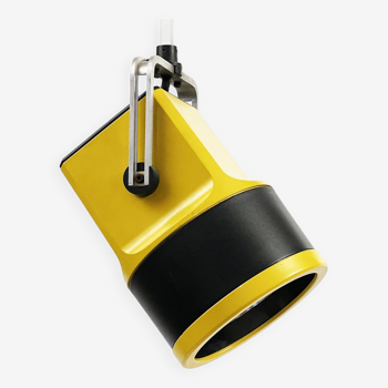 Yellow spotlight "Unispot" by Bent Boysen for Louis Poulsen. Denmark 1970s