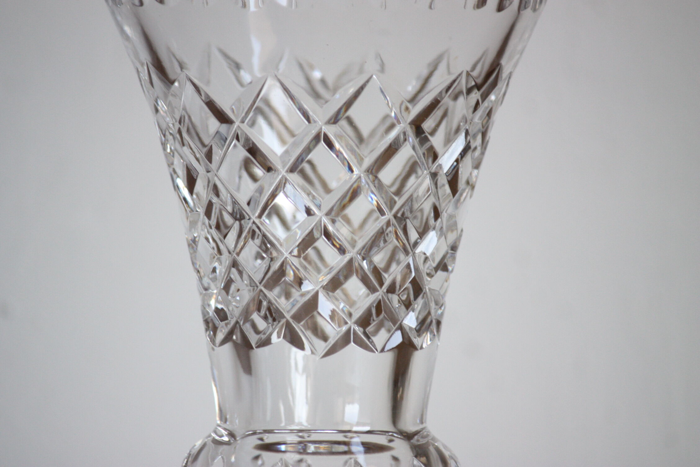 Cut crystal vase