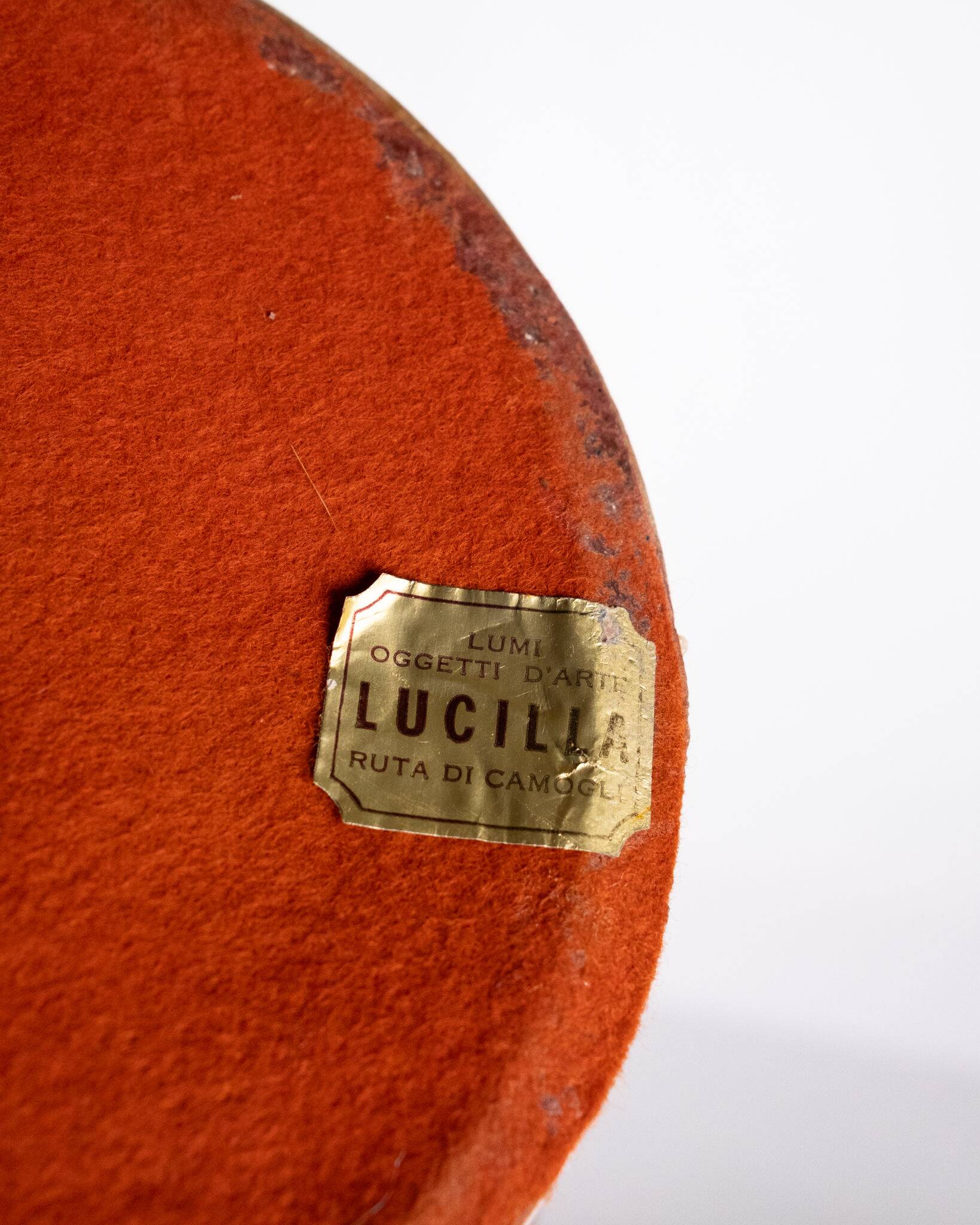 Grande lampe ananas en céramique et fibres naturelles, Italie, 1980s