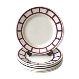 Set of 6 dessert plates Béarn Basque Country