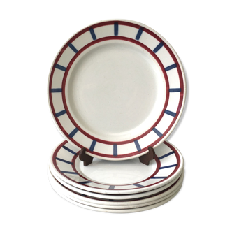 Set of 6 dessert plates Béarn Basque Country