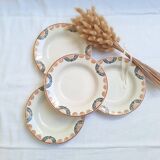 Assiettes creuses HBCM modèle Pauline orange et noir