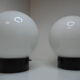 Pair of globe balls vintage