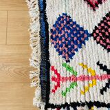 Berber carpet Boucherouite diamonds 138x230