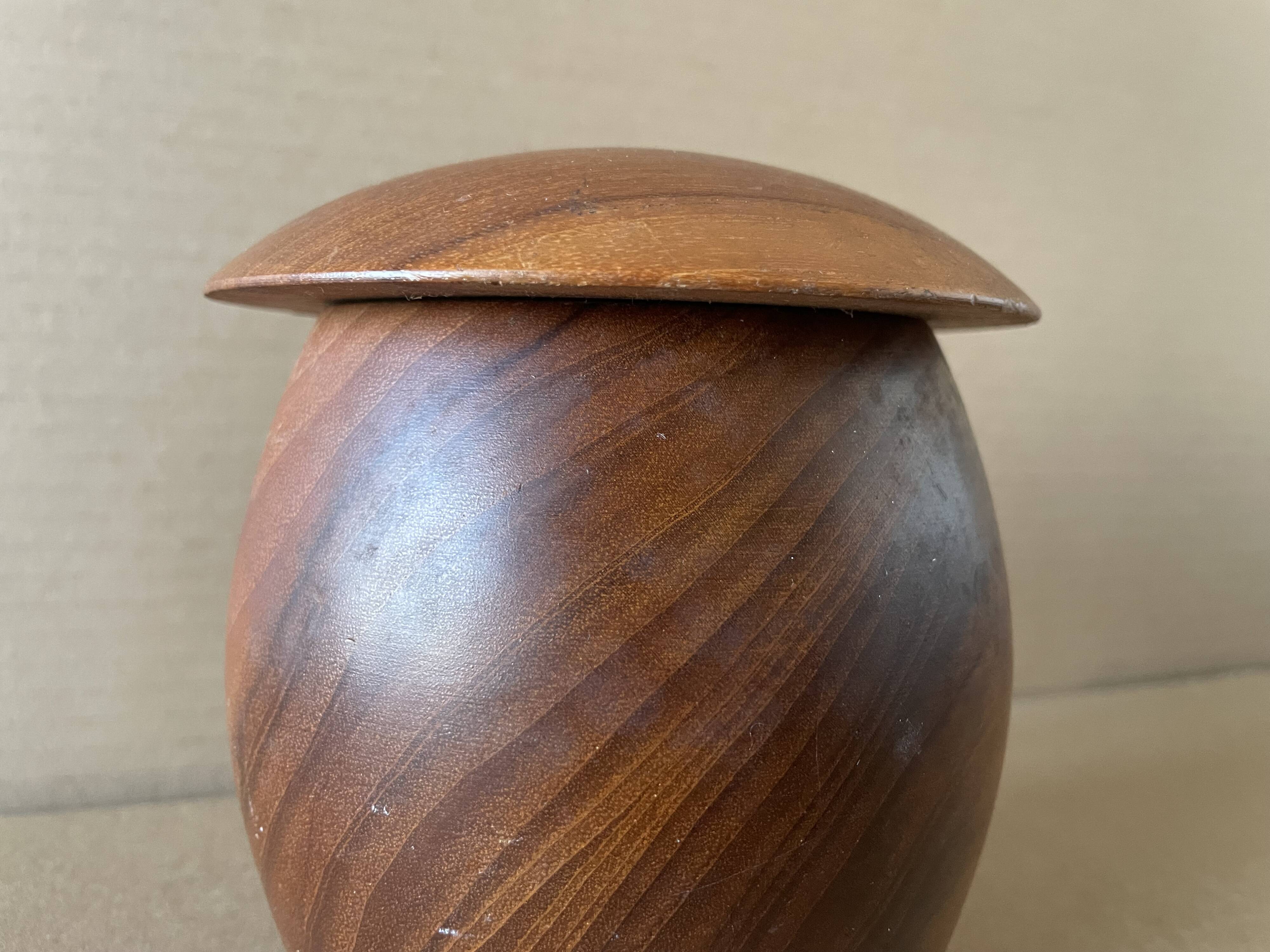 Old turned wooden box