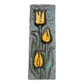 Ceramic plaque with floral decoration Ruscha